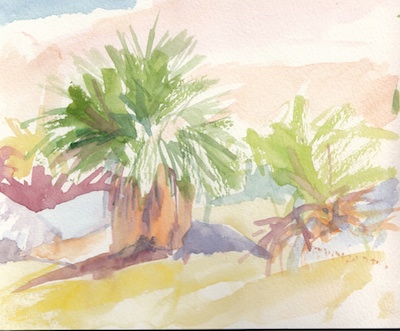 Palm Springs Indian Canyons (Watercolor)