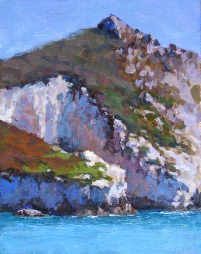 Avila Beach Bluffs, Oil on Linen, 12x16"