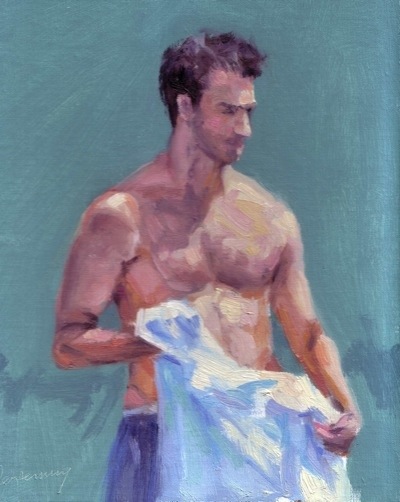 The Tennis Player, Oil on Linen, 10x8