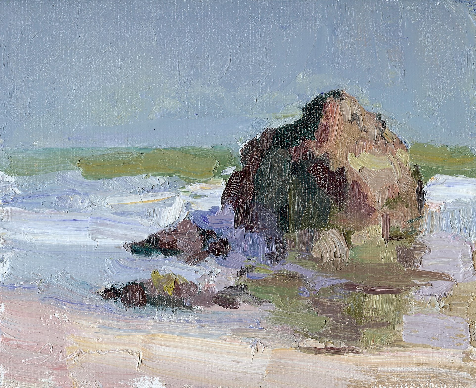 China Beach Rocks San Francisco , Oil, 10x8"